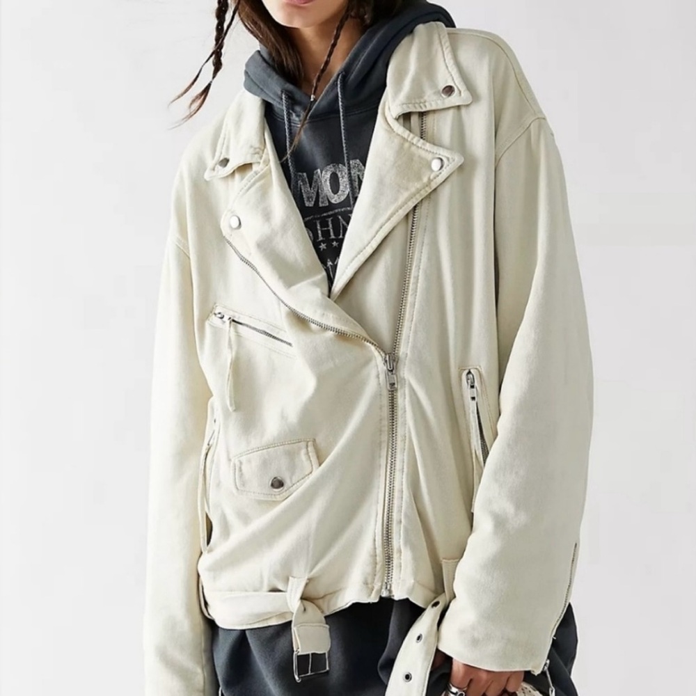 Free People Rebel Knit Moto Jacket